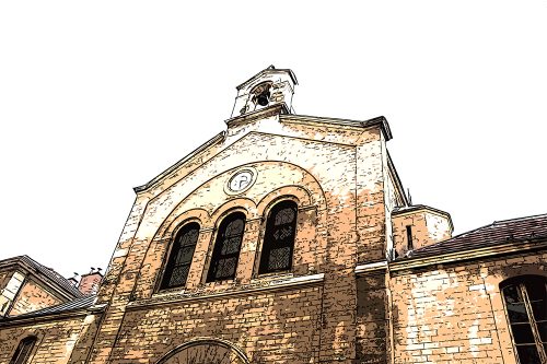 eglise Quinault dessin 2